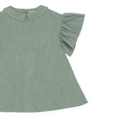 Capucine Linen Dress | Desert Green