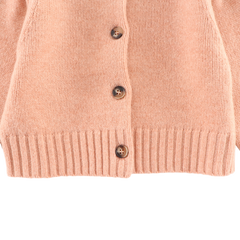 Amynda Merino Wool Cardigan | Cloudy Rose Melange