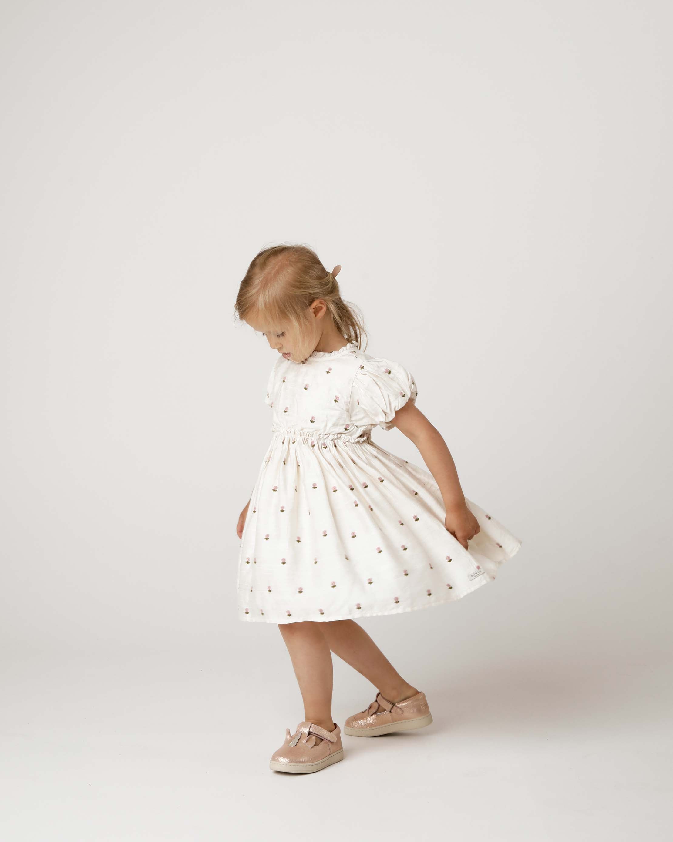 Clarize Dress | Roses | Warm White