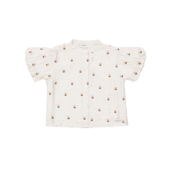 Ezrah Blouse | Roses | Warm White