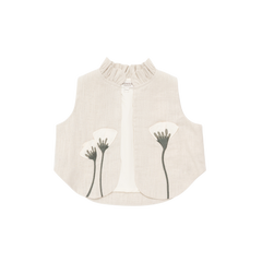 Sugy Linen Gilet | Poppy | Soft Sand