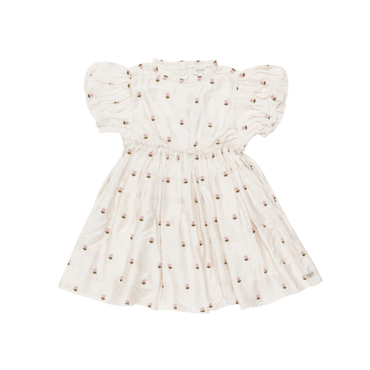Clarize Dress | Roses | Warm White