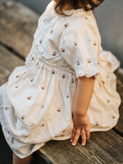 Clarize Dress | Roses | Warm White